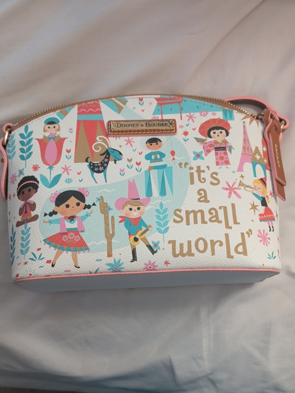 Dooney & Bourke Pink Multicolor 'It's a Small World' Crossbody Bag
